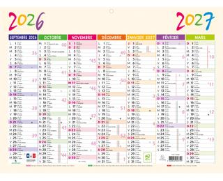 Calendrier Pep's 29,5 x 22 cm Septembre 2026 à Septembre 2027 - Beige