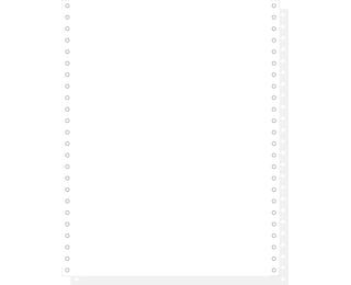 "1000 feuilles de listing autocopiantes blanc 240x12"" 2plis Bandes Caroll Détachables"