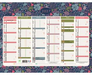 Calendrier Mini Labo avec décor recto-verso 43 x 33,5 cm Semestriel 2027