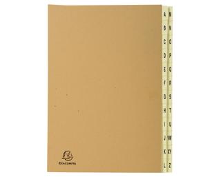 Ordnungsmappe mit 24 Fächern von A-Z Kraft, für DIN A4 - Kraft braun