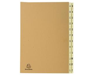 Trieur rigide 24 compartiments de A à Z Forever Kraft - A4 - Kraft brun