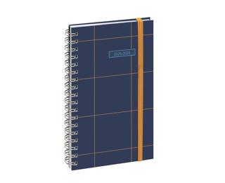 Agenda de poche SAD 16S Casual 9 x 16 cm Semainier Septembre 2025 à Décembre 2026-16 mois. - Bleu foncé
