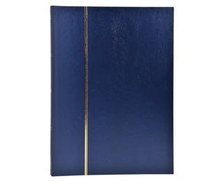 Album de timbres simili-cuir 48 pages noires - 22,5x30,5 cm - Bleu