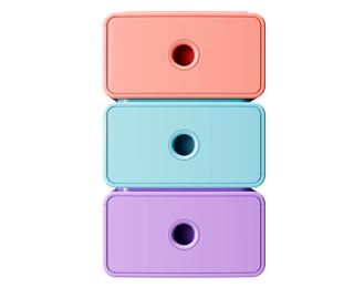 Exacompta Candy Tidy Tiny Box Filing Module, 1 Drawer - Assorted colours