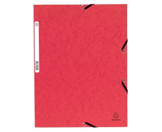 Carpetas con gomas y 3 solapas Cartulina lustrada 355 g/m2 - Rojo