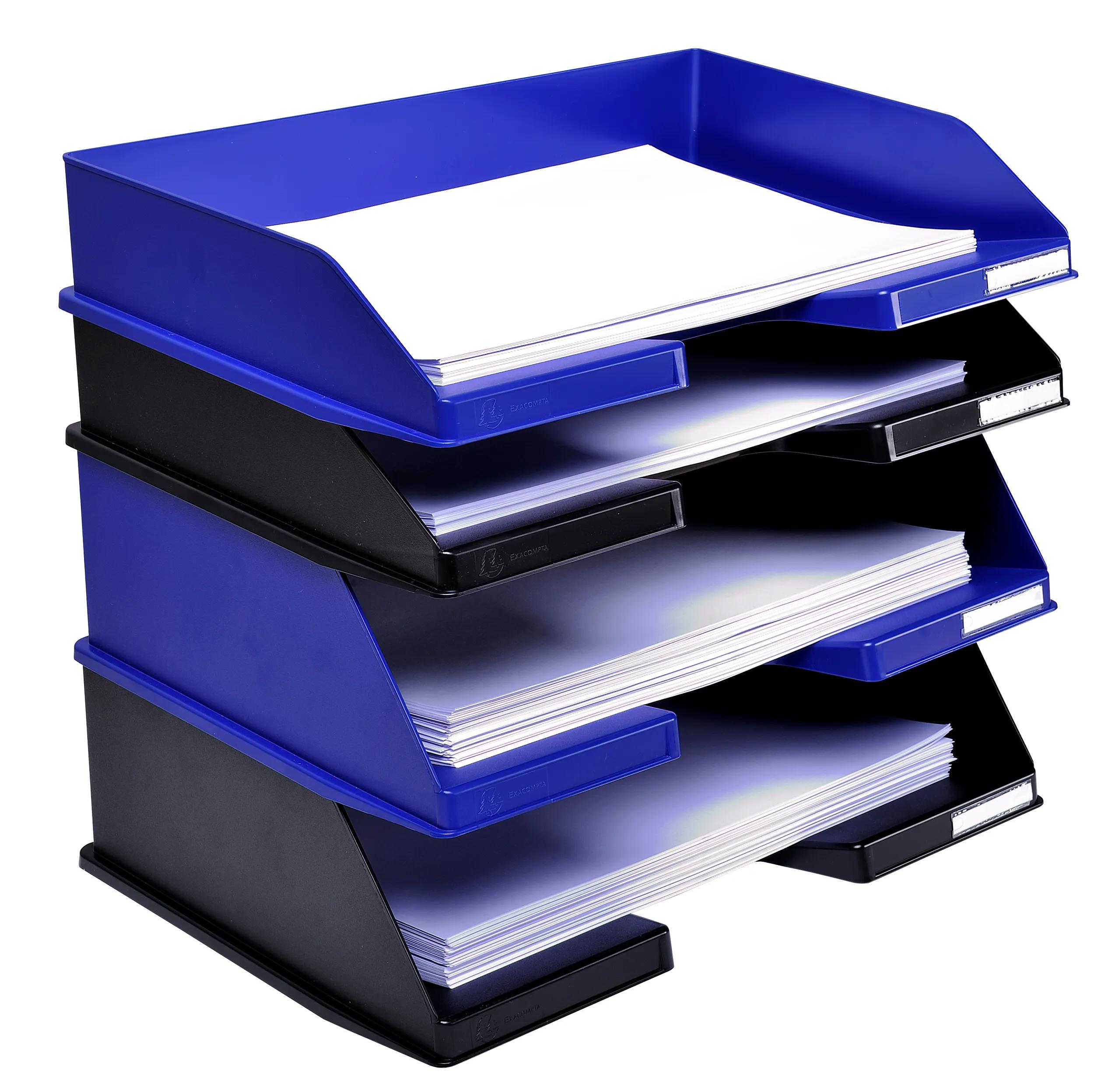 Porte-documents Métal 2 Compartiments Format A4 - Aspect Maille Noir - Dimensions 20,5x30x35,5 Cm - Pour Bureau, Maison - 6