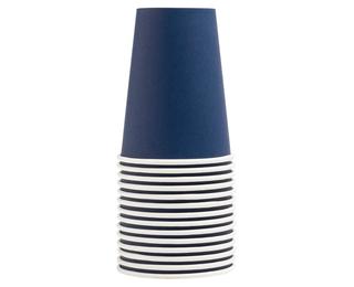 Vasos de cartón sin plástico - 20 cl - Ø 7 cm - Azul marino