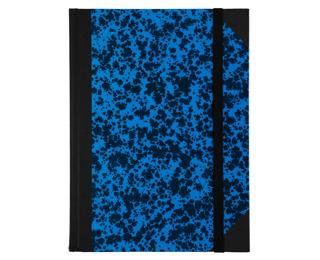 Carnet Marbre 220x170, 192 pages lignées - Bleu