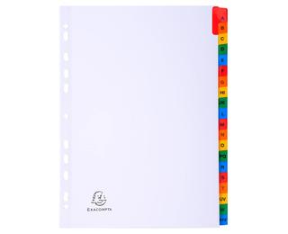 Intercalaires Imprimés alphabétiques carte blanche 160g - 20 positions - A4 