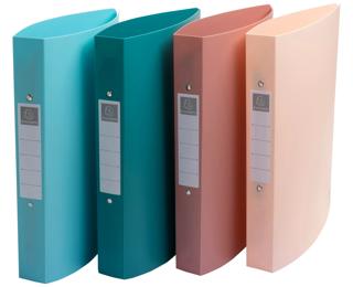 Skandi semi-rigid 2-ring recycled PP binder - Assorted colours