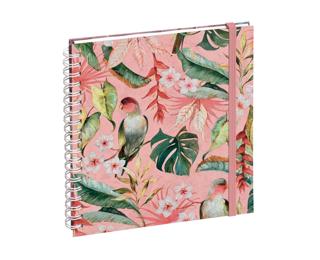 Agenda de bureau Lady 18S spiralé Sophie Adde 15 x 17 cm Semainier Janvier à Décembre 2027 Oiseaux - Visuel