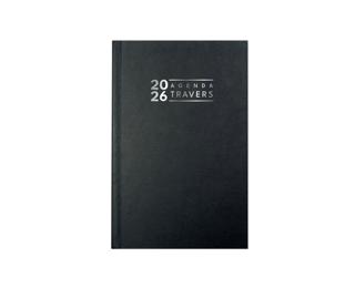 Agenda bureau Carré Travers 13,5 x 21 cm Journalier Janvier à décembre 2026 - Couleurs assorties
