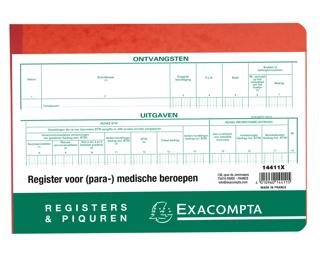 Piqûre Recettes et dépenses - Professions libérales - Non assujetties à la TVA - texte NL - 60 pages