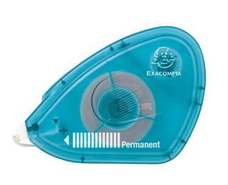 Adhesivo doble cara (expositor de 6) 10x7 cm - Rollo de 13 m - Turquesa