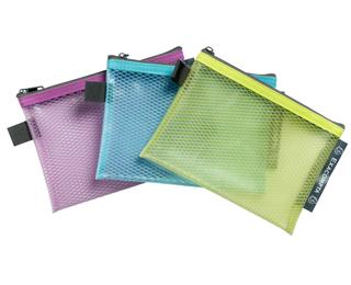 Pochette à fermeture éclaire en plastique souple Pop'N Co - Couleurs assorties