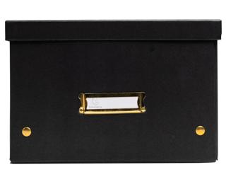 Ablagebox, flach geliefert 27x36x19cm, Neo Deco - Schwarz