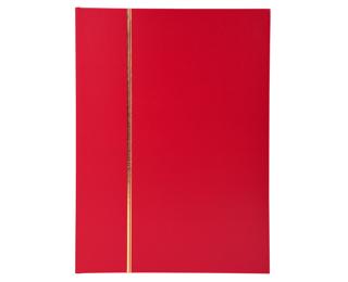 Briefmarkenalbum in Lederoptik, 32 Seiten schwarz, 22,5x30,5 cm