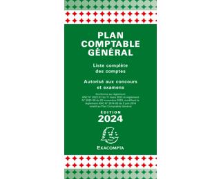 Plan comptable général avec couverture plastique 17,5x9cm