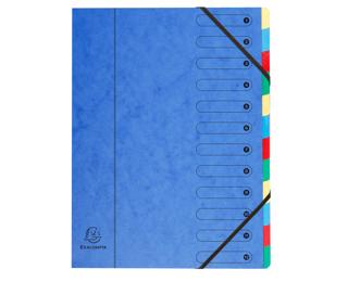 Sorteermap Harmonika® met uitrekbare rug en elastosluiting - 12 indelingen - Geassorteerd