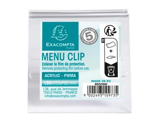 Clip kaarthouder maat S (breedte 50 mm) 