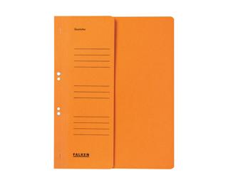 Ösenhefter für DIN A4, 250g/m2 Manila-RC-Krt., 1/2 Vorderd., kaufm. Heftung - Orange