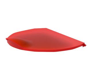 Deckel für Abfalleimer Tri Bin EcoBlack - Rot