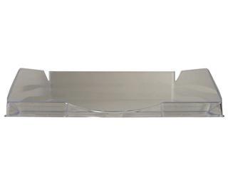 Corbeille à courrier Ecotray Office - Gris transparent