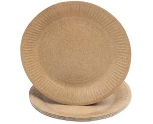 20 Assiettes en carton rondes, 23 cm