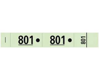 Blocchetto da 50 ticket per guardaroba numerati da 3 tagliandi (di cui 2 sezioni con fori) - formato 20x3 cm - Verde