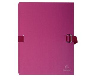 Expanding spine folder with flap on the bottom tinted paper - A4 - Burgundy