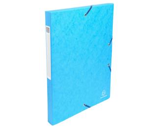 Archivbox aus Colorspan-Karton 600g, Rückenbreite 25mm mit Etikett, 25x33cm für DIN A4 - Türkis