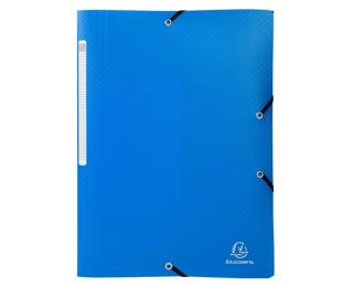3 flap folder Okap PP A4. - Light blue