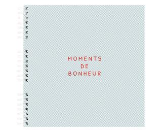 Album à spirales 60 pages blanches Bonheur - Bleu ciel