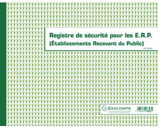 Piqûre 24x32cm - Registre de sécurité pour les établissement recevant du public (ERP) - 32 pages