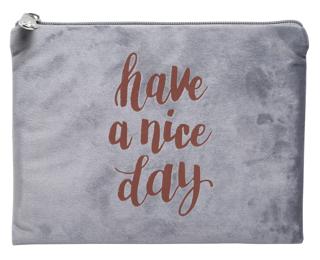 Trousse plate velours Ellipse - Couleurs assorties