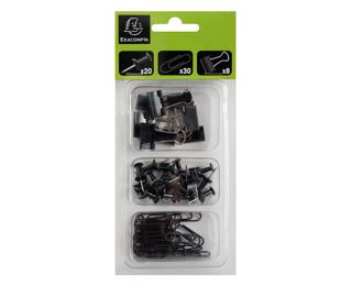 Kit de 58 attaches Iderama - Noir