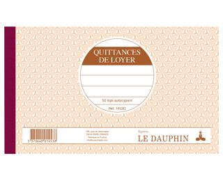 Manifold autocopiant 125X210 Quittance de loyer 50 tripli