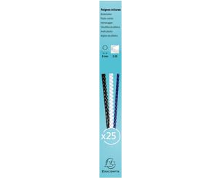 Boite 25 reliures spirales plastique 6mm