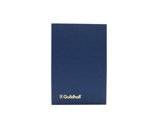 Exacompta Guildhall Account Book 298 x 203mm in Size, Hardback Vinyl Cover, 95gsm Ledger Quality Paper, Traditionally Sewn 20 Cash Columns - Blue