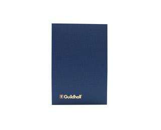 Exacompta Guildhall Account Book 298 x 203mm in Size, Hardback Vinyl Cover, 95gsm Ledger Quality Paper, Traditionally Sewn 20 Cash Columns - Blue