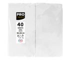 Paquet de 40 serviettes micro gaufrées ouate 2 plis - pliées 1/8