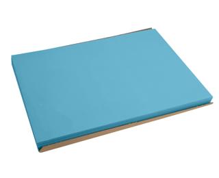 Barquette de 500 sets de table papier Tiss Lack, unis - Format 30x40 cm - Azur