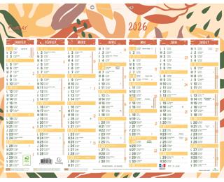 Calendrier Forever recyclé 43 x 33,5 cm Semestriel 2026