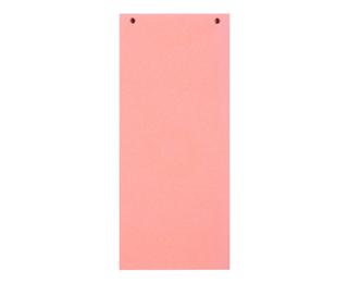 Paquet 100 fiches intercalaires horizontales unies perforées Forever - 105x240mm - Rose