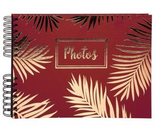 Wireb album 50p. black 32x22cm PALMA red - Red