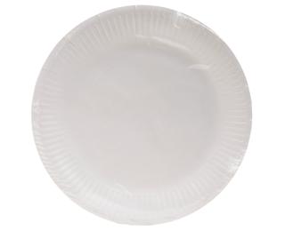 20 round cardboard plates, Ø 23 cm - White