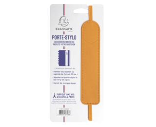 Porte-stylo Denim avec élastique - 3,5 x 15,5 cm - Moutarde