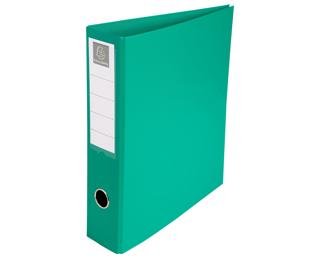 Ring binder 4 D-ring of 50mm on the 3rd cover, PVC covering cardboard - Maxi A4 size - Green