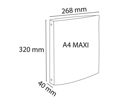 Safta - Smiley Classeur 4 Anneaux De 30 Mm, Couleur Foncée/bleu
