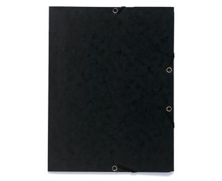 Elastic 3 Flap Folder 355gsm, A4 - Black